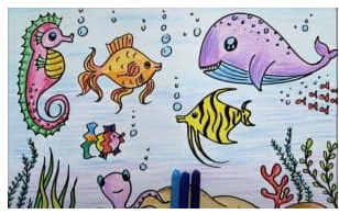 How to draw marine animals step by step.