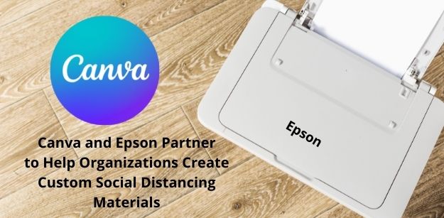 Canva and Epson Partner: Custom Social Distancing Materials
